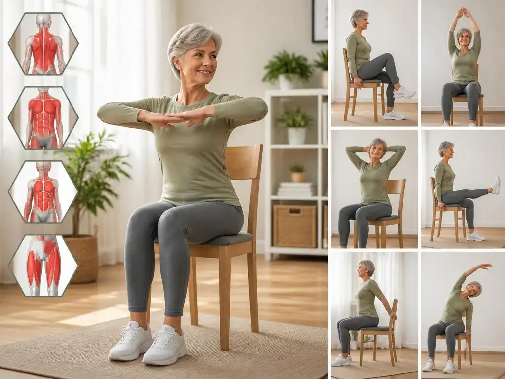 Effektive Übungen für die tägliche gymnastik mit stuhl zuhause