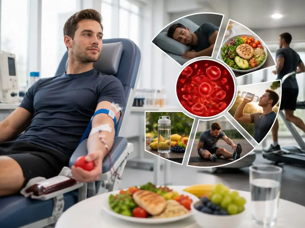 Optimale regeneration nach der blutspende für sportler