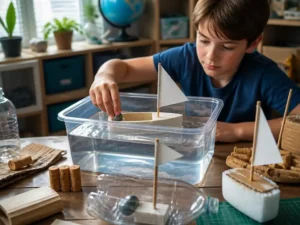 Schwimmfähige Schiffe bauen: Das physikalische Experiment für zuhause