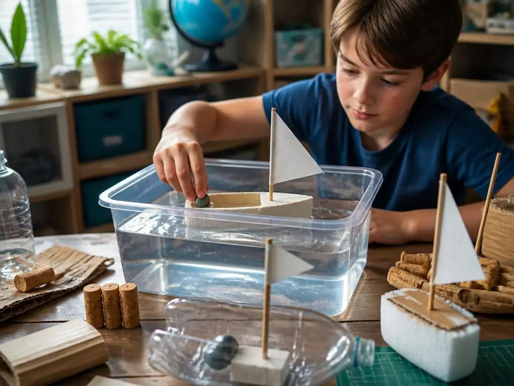 Schwimmfähige Schiffe bauen: Das physikalische Experiment für zuhause