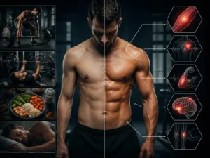 Transformation durch intensives krafttraining und muskelaufbau