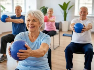 Fit und beweglich bleiben mit effektiver Ball gymnastik für senioren